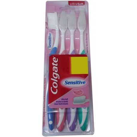 Colgate sensitive Toothbrushes - Ultra Soft, 4 Pieces Pack