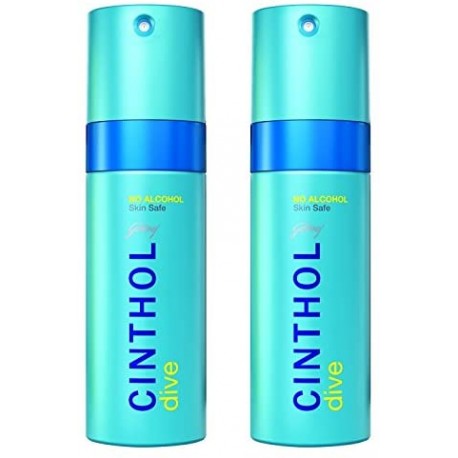 Cinthol Dive Deo Spray, 300ml (Pack of 2)