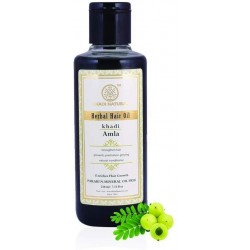 KHADI NATURAL Amla Herbal Hair Oil Paraben/Mineral Oil Free, 210ml