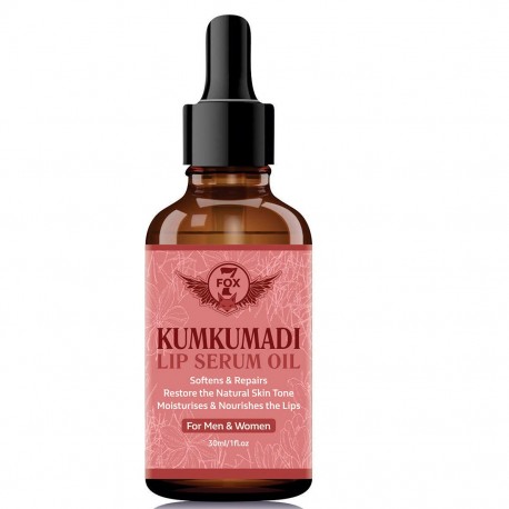 7 Fox Kumkumadi Lip Serum Oil for Lip Lightening & for Damaged Lips, 30ml