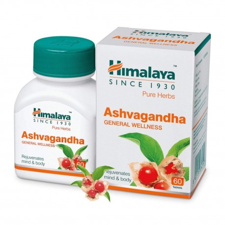 Himalaya Wellness Pure Herbs Ashvagandha General Wellness 60 Tablets x 2