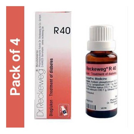 Dr. Reckeweg R40-Treatment Of Diabetes Drops  (4 x 22)