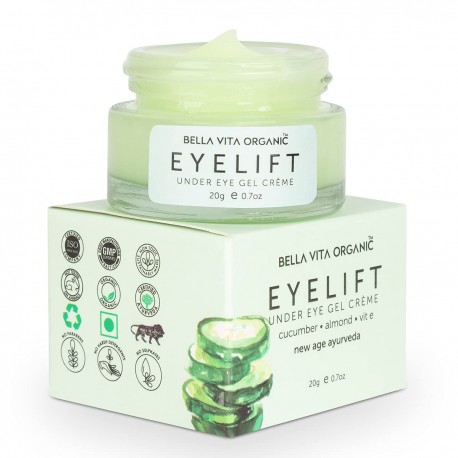 Bella Vita Organic EyeLift Under Eye Cream Gel for Dark Circles, Puffy Eyes, Wrinkles & Removal Of Women & Men, 20gms