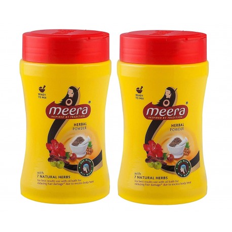 Meera Hair Wash Powder, 120g (Pack of 2)