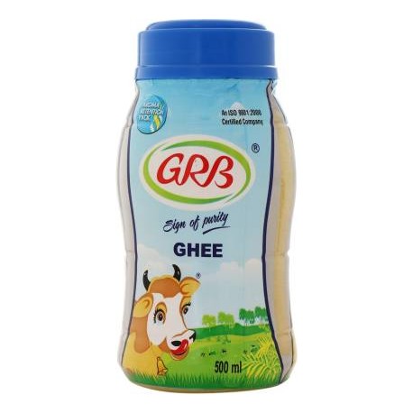 GRB Cow Ghee 500 ml Plastic Bottle (Pack of 2)