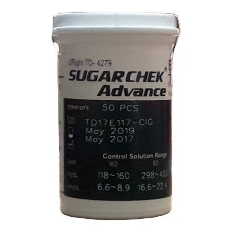 SugarChek Advance 50 Glucometer Strips