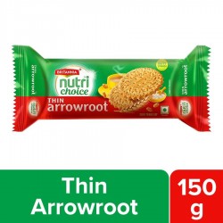 Britannia NutriChoice Thin Arrowroot Biscuits 150g (Pack of 2)
