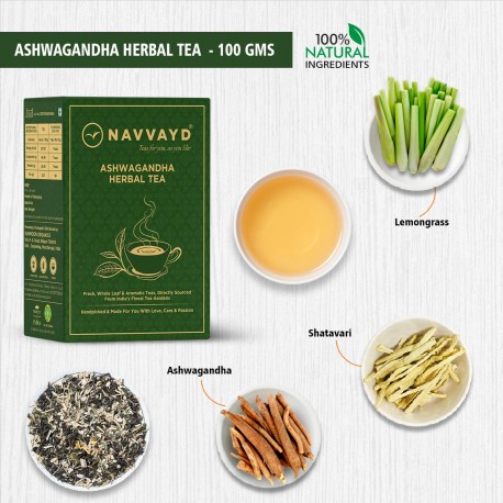 Navvayd Ashwagandha Tea (100 Gm and 50 Cups)
