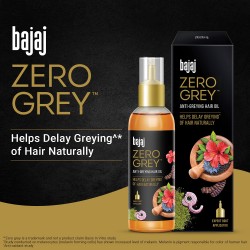 Bajaj Zero Grey/Grey-Resistant Hair Oil Enriched with Natural Extracts