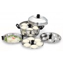 Luxuria Stainless Steel Idly Pot & Steamer (28 idly)