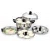 Luxuria Stainless Steel Idly Pot & Steamer (28 idly)