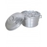 Aluminium Standard Idli Maker Satti 24 Pot Large Size Cooker (Silver)