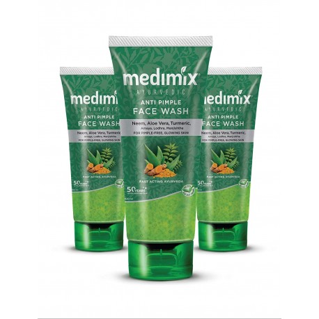 Medimix Ayurvedic Anti Pimple Face Wash, 100ml (Pack of 3)
