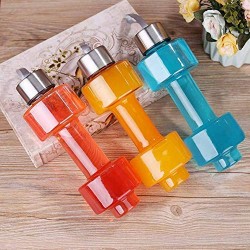 Pritam Mall Plastic Dumbbell Shape Water Bottle with Steel Cap lid - 1 L
