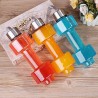 Pritam Mall Plastic Dumbbell Shape Water Bottle with Steel Cap lid - 1 L