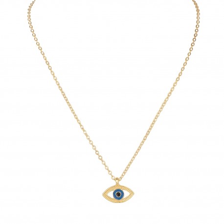 Vembley Amazing Gold Plated Evil Eye Pendant Necklace