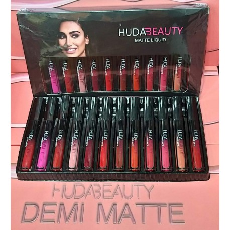 HUDA BEAUTY Matte Waterproof Lipstick set of 12