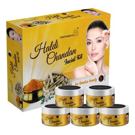 PROFESSIONAL FEEL Haldi Chandan Facial Kit,(5 x 50 g)