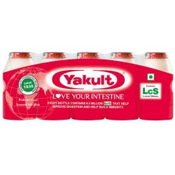 Yakult Probiotic Health Drink, 325 ml Pack of 5
