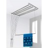 Ceiling Clothes Hanger with Individual Drop Down(6 Pipes x 4 Feet)