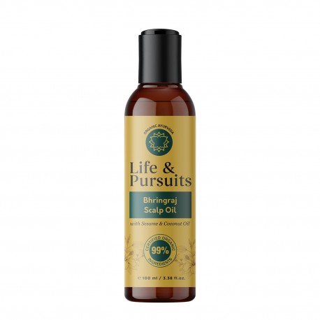 Life & Pursuits Organic Hair Growth Oil With Bhringraj - ( 100 ml)