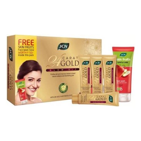 Joy 24 Carat Gold Glow Facial Kit  (5 x 11 g)