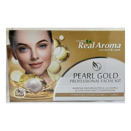 Top Max Real Aroma Correct & Care Pearl Glod Professional Facial Kit 5 in 1  (700 g)