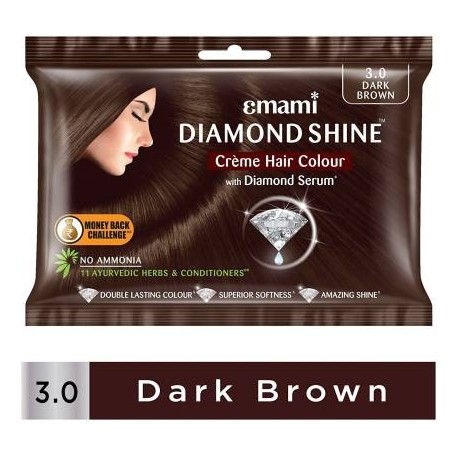 EMAMI Diamond Shine Dark Brown Creme Hair Colour-20g