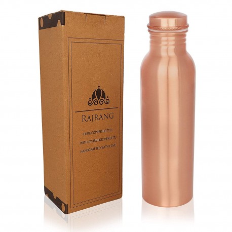 Pure Copper Water Bottle 1 Liter for Sport, Fitness, Yoga Bottle