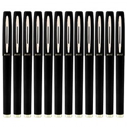 Baoke gel ink Roller Ball pen, fine point black 0.5mm 12 count
