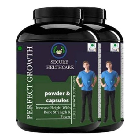 Secure Healthcare Perfect Growth Height Increase Orange Flavor Pack of - 2  (2 x 100 g)