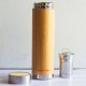 INSTACUPPA Bamboo Green Tea Infuser Bottle,Steel Infuser Filter 500ml bottle