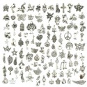 Divine Feathers 100 Pieces Mixed Charms Pendants DIY for Jewelry Making and Crafting