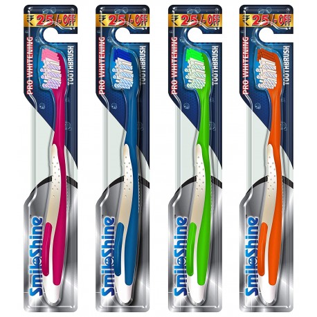 SmiloShine Pro Whitening Tooth Brush - Set of 4 Pcs