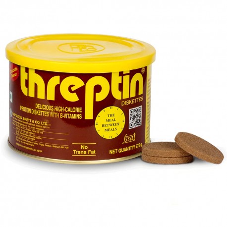 Threptin Diskettes Protein Biscuit - 275 gm (Chocolate)