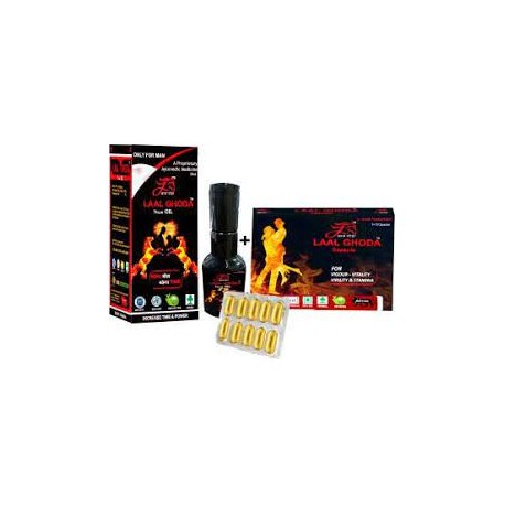 Laal Ghoda Best sexual ayurvedic medicine -Sex Power tablet & oil for man  (Pack of 2)