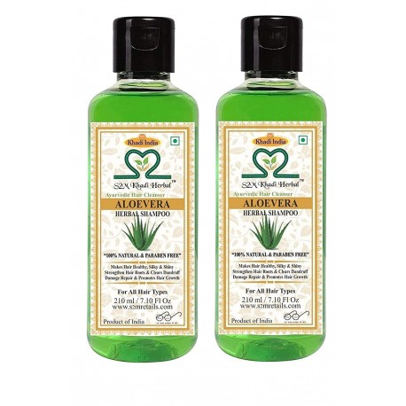 Khadi Alovera Herbal Shampoo 200ml Combo(Pack of 2)