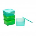 Tupperware Square Refrigerator Container Keep Tab 1.2l 4pc