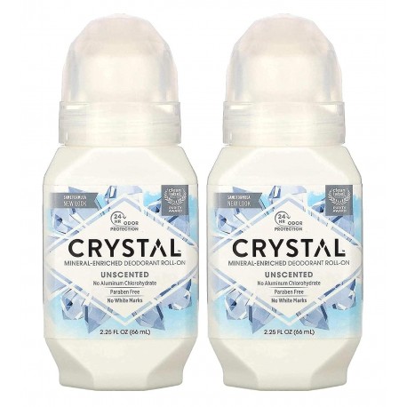 Crystal Body Deodorant Roll On 2.25 Oz, 2 Pack