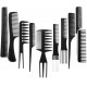 Spanking Professional Hair Combs Salon Styling Tools Comb Set 10 Piece (Black)