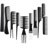 Spanking Professional Hair Combs Salon Styling Tools Comb Set 10 Piece (Black)