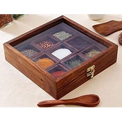 Delux Wood Carver Spice Box