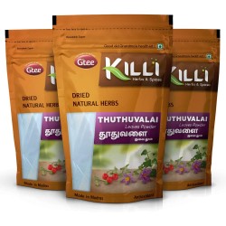 KILLI Thuthuvalai | Climbing Brinjal | Solanum trilobatum | Kantakari Leaves Powder 100g (Pack of 3)