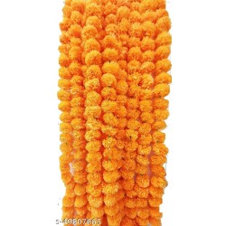 (Pack of 5) Artificial Marigold Flower Garlands For Decoration |