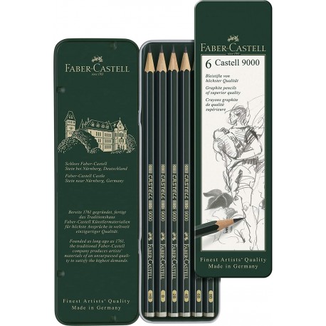 Faber-Castell Castell 9000 Pencil Set - (Pack of 6)