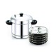 Tallboy Classic 6 Plates Idli Cooker Stainless Steel with Induction Base, (24 Idlis)