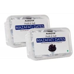 Fresh and Soft Mazafati Dates (Khajoor) - 500 gms, Pack of 2