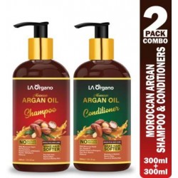 LA Organo Argan Shampoo 300 ml & Conditioner 300 ml  (2 Items in the set)