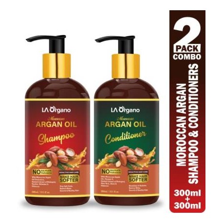 LA Organo Argan Shampoo 300 ml & Conditioner 300 ml  (2 Items in the set)
