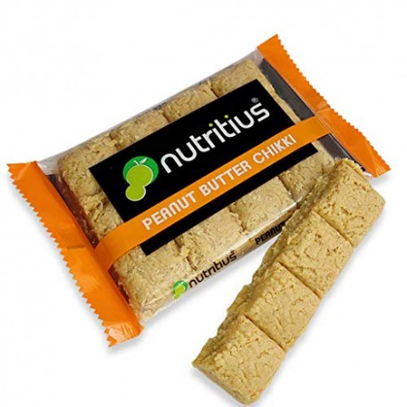 Nutritius Peanut Butter Chikki, 125g (10 Packs)